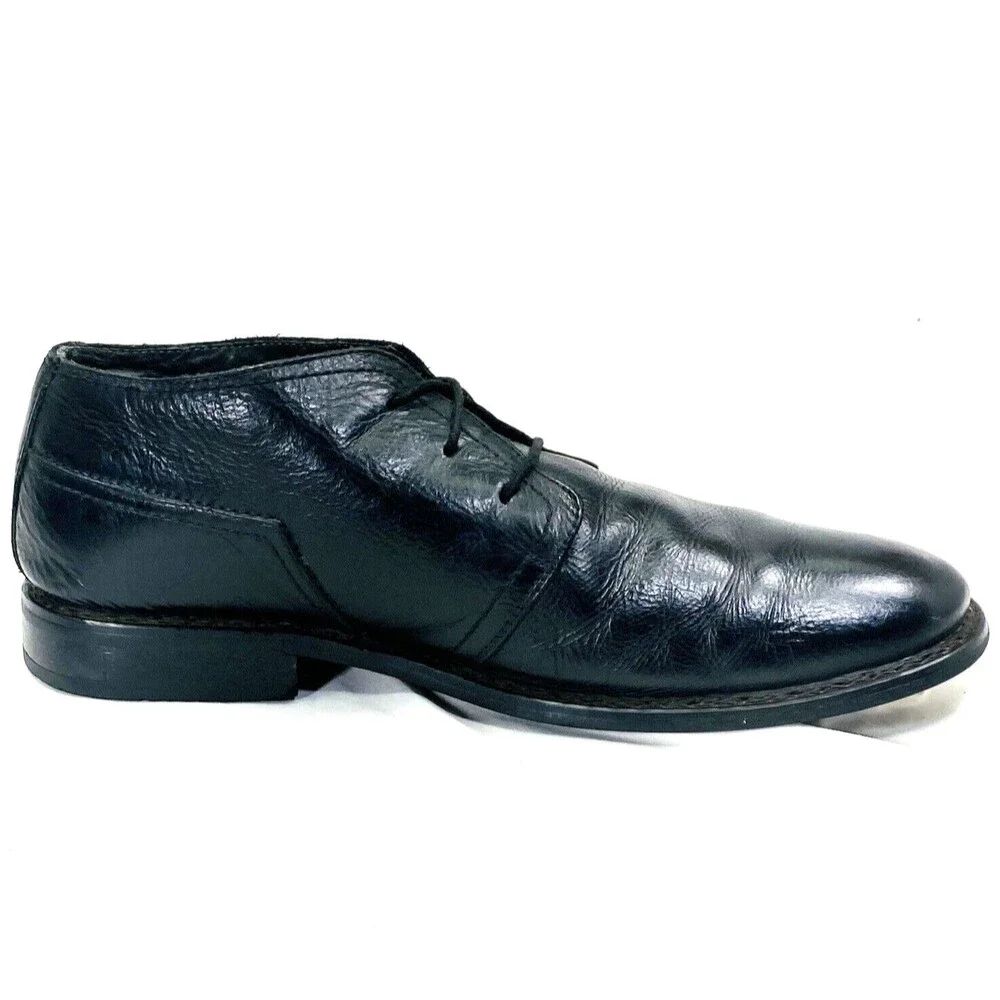 Dr Scholls Shoes Ankle Chukka Leather Tanner 11 Black Lace Mid Preppy Y2K Office